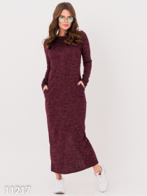 Платье макси ISSA Plus модель 11217_бордовый Фото