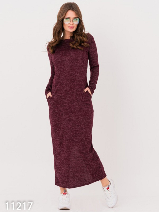 Платье макси ISSA Plus модель 11217_бордовый Фото