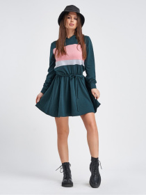 Платье мини ISSA Plus модель 11289_темно_зеленый Фото