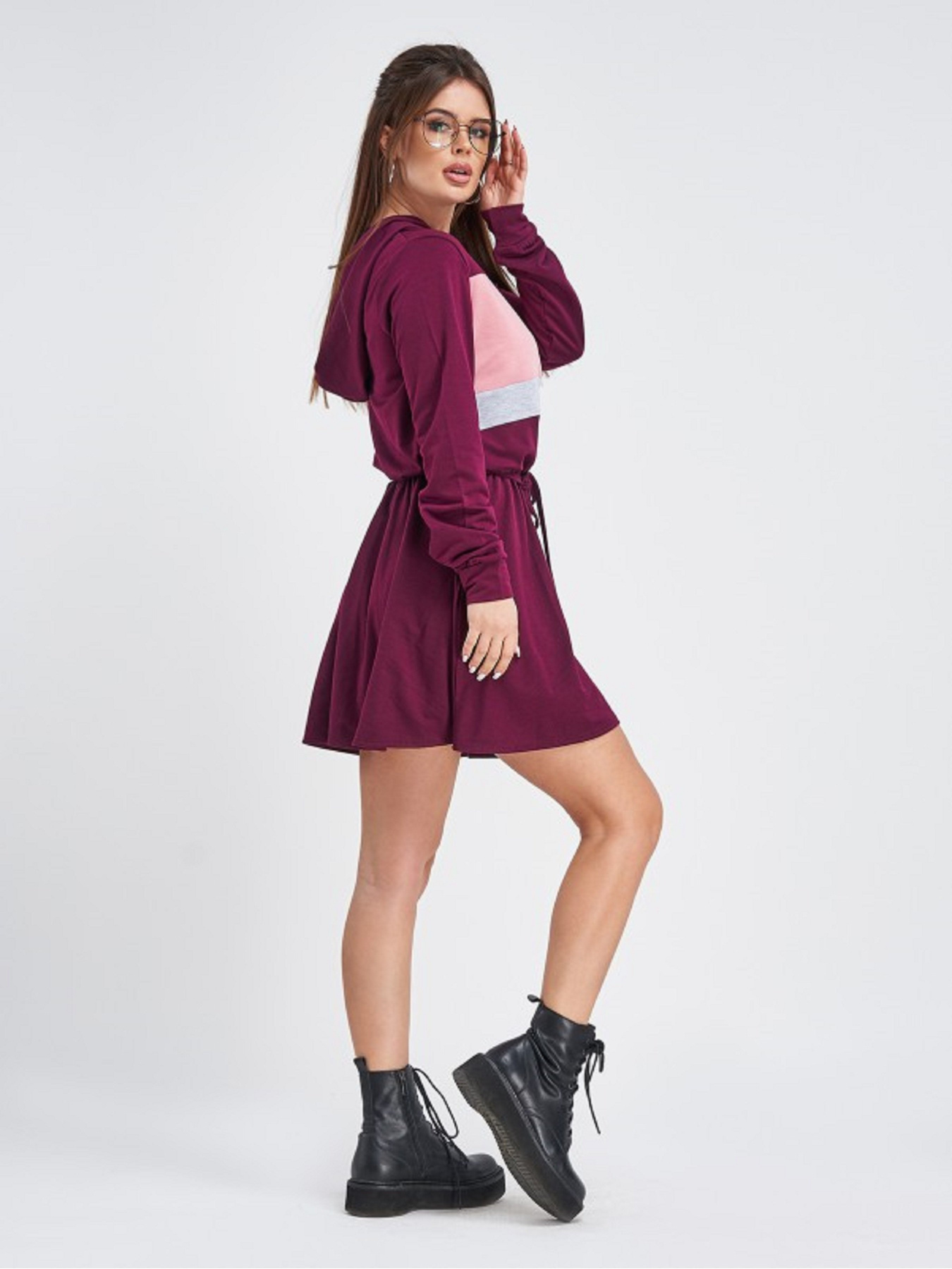 Платье мини ISSA Plus модель 11289_бордовый Фото