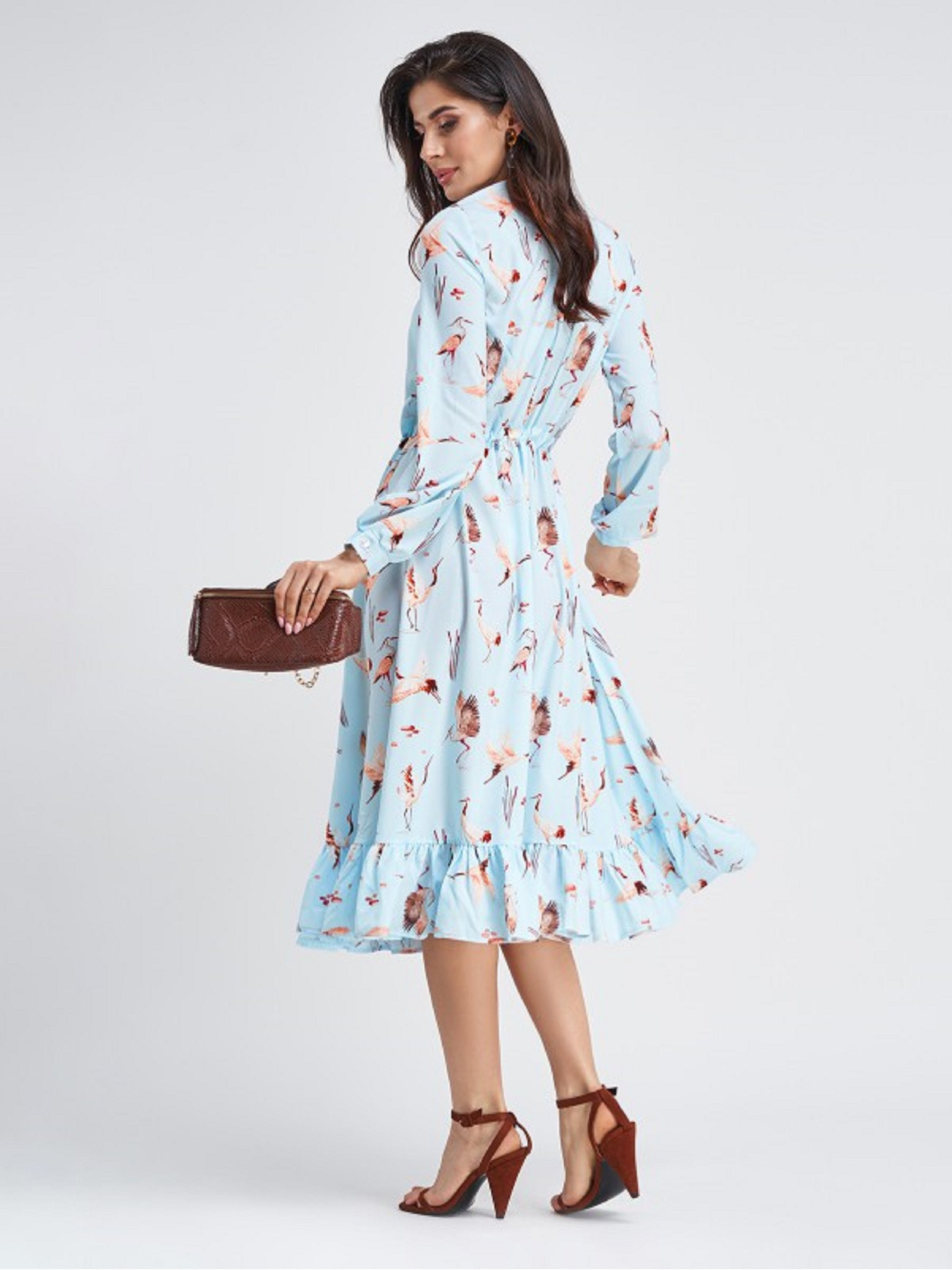 Платье миди ISSA Plus модель 11339_голубой Фото