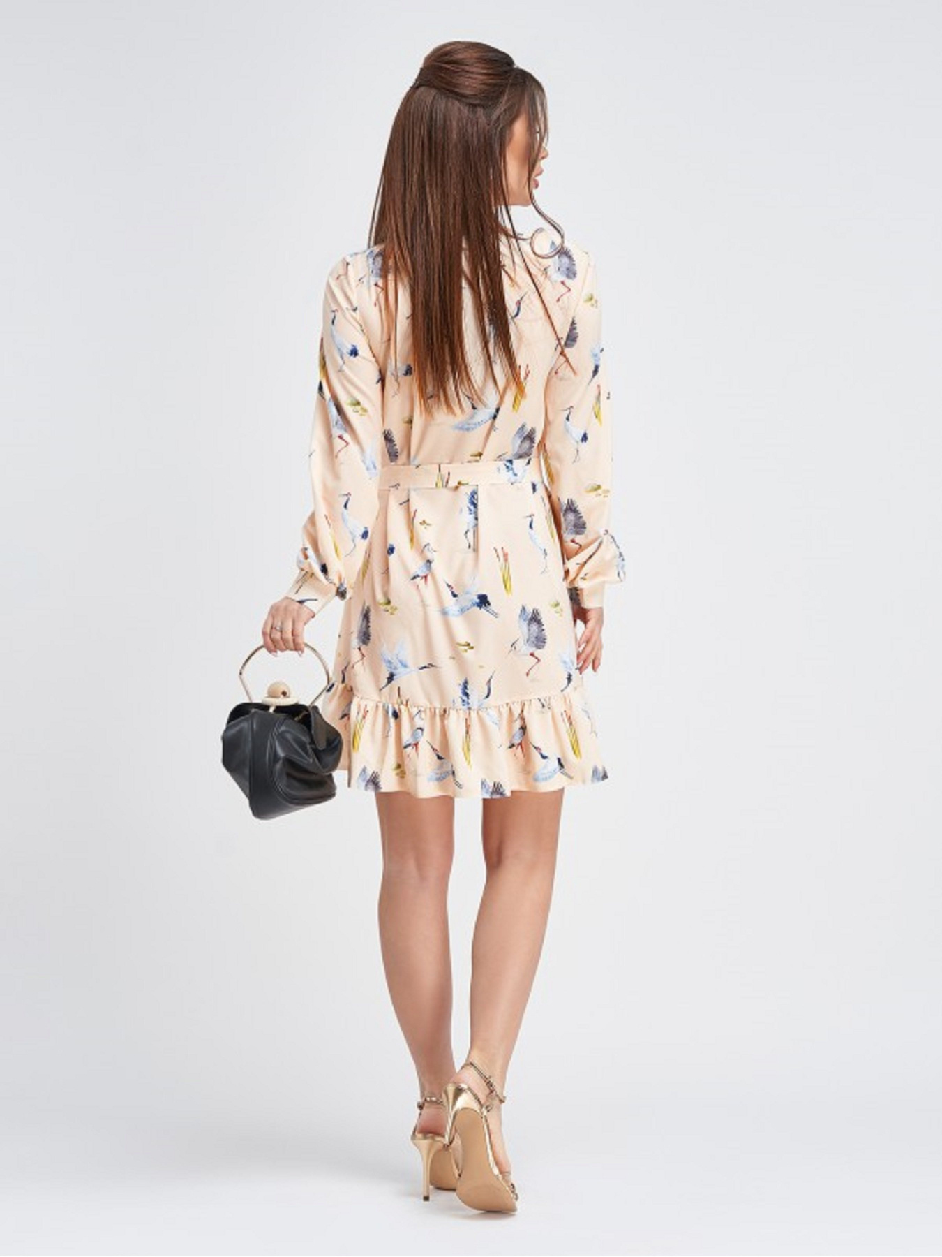 Платье мини ISSA Plus модель 11331_бежевый Фото