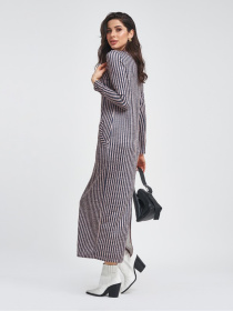 Платье макси ISSA Plus модель 11459_розовый_синий Фото