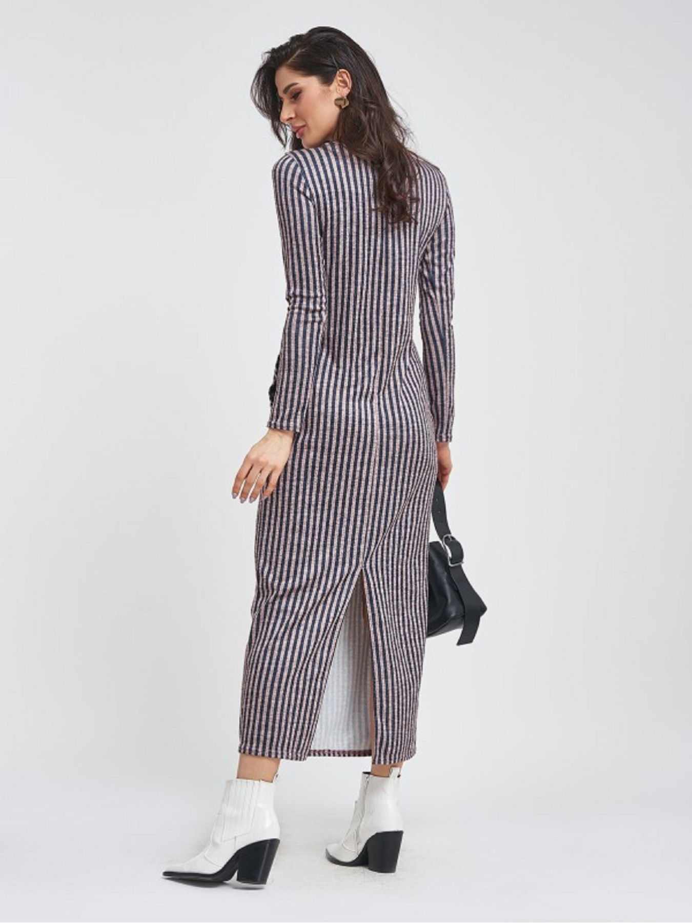 Сукня максі ISSA Plus модель 11459_розовый_синий Фото