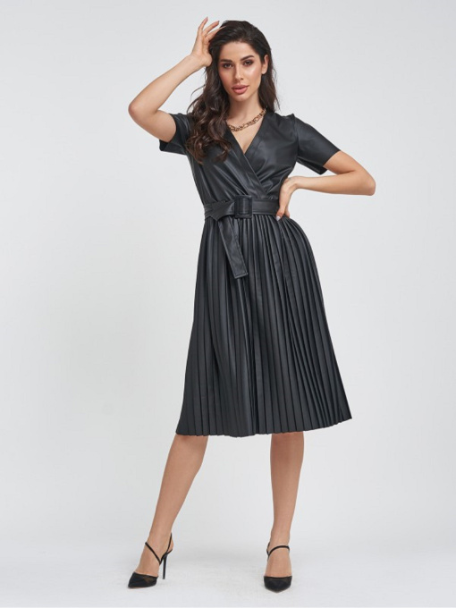 Платье миди ISSA Plus модель 11433_черный Фото