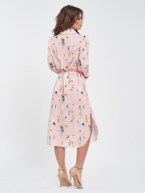 Сукня міді ISSA Plus модель 11430_розовый Фото