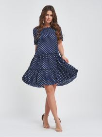 Платье мини ISSA Plus модель 11460_темно_синий Фото