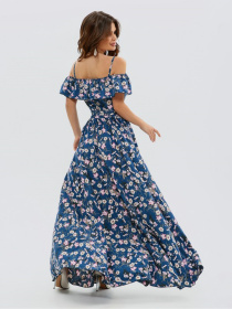 Платье макси ISSA Plus модель 11535_синий Фото