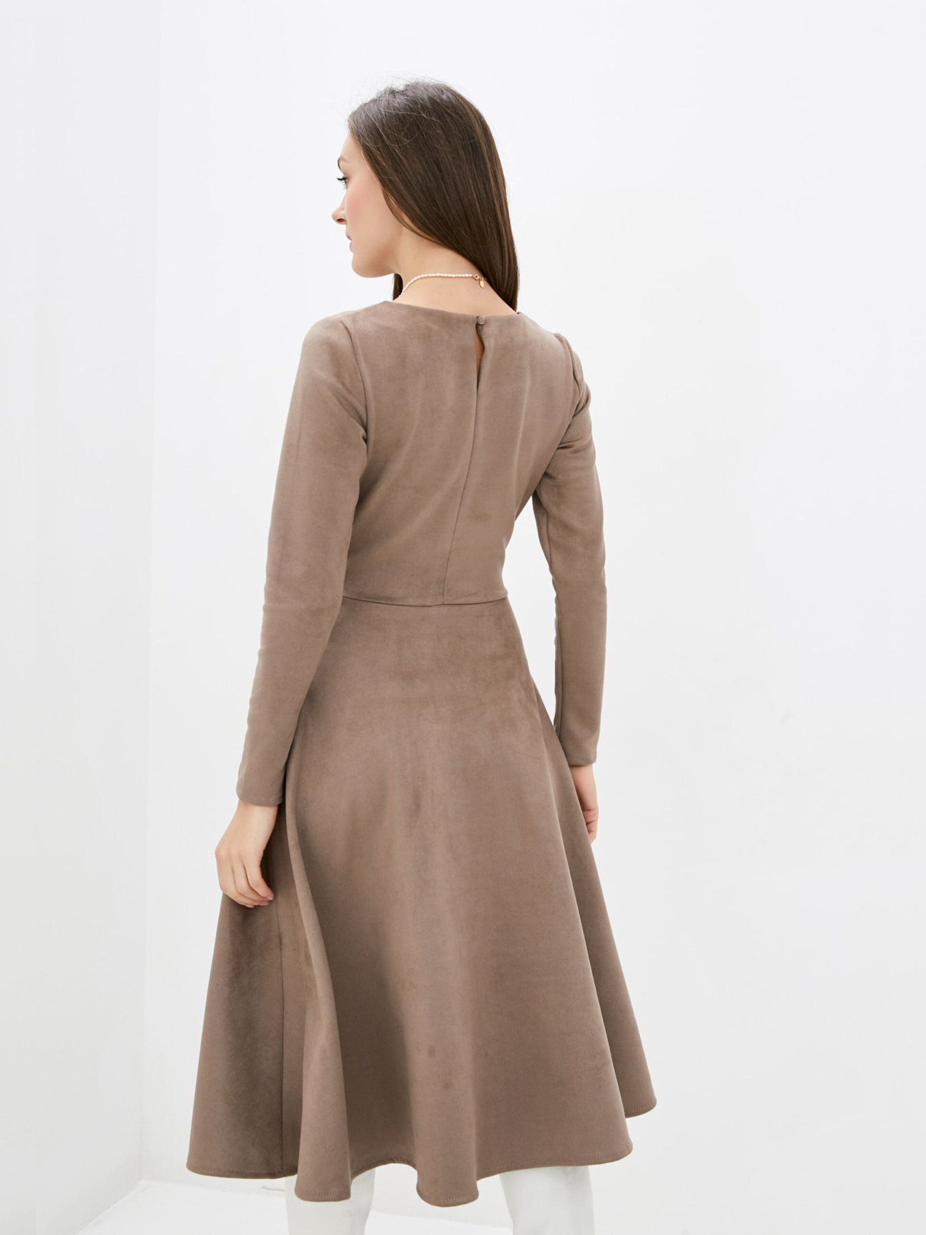 Платье миди ISSA Plus модель 12284_бежевый Фото