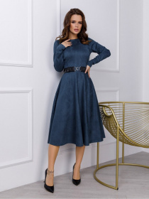 Сукня міді ISSA Plus модель 12284_бирюзовый Фото