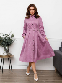 Платье миди ISSA Plus модель SA-85_сиреневый Фото