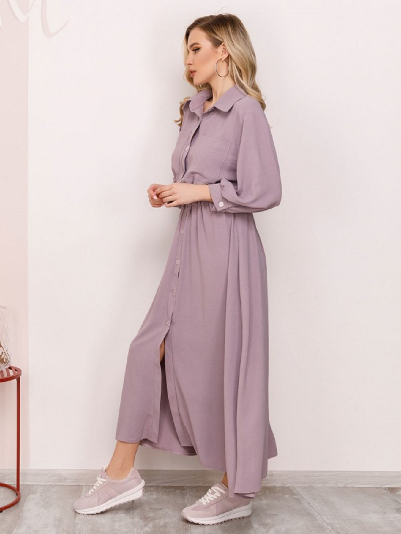 Платье макси ISSA Plus модель SA-169_розовый Фото