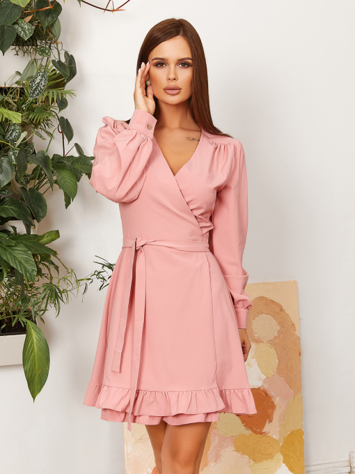 Платье мини ISSA Plus модель SA-287_розовый Фото