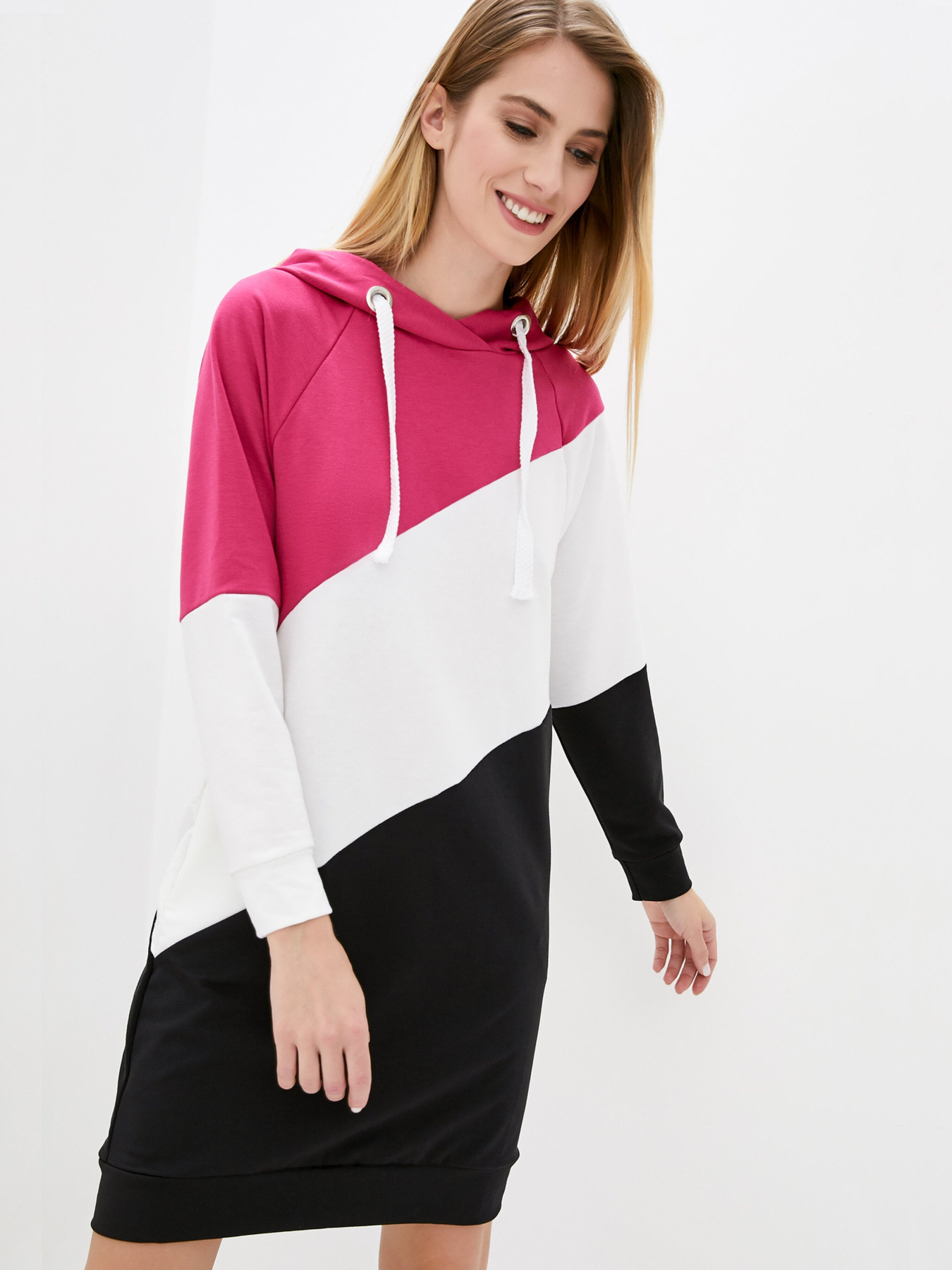 Платье мини ISSA Plus модель SA-27_малиновый_черный Фото