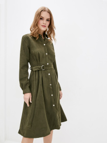 Платье миди ISSA Plus модель SA-85_хаки Фото