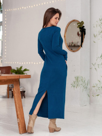 Платье макси ISSA Plus модель 14412_темно_бирюзовый Фото