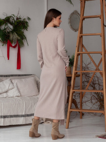 Сукня міді ISSA Plus модель 14424_бежевый Фото