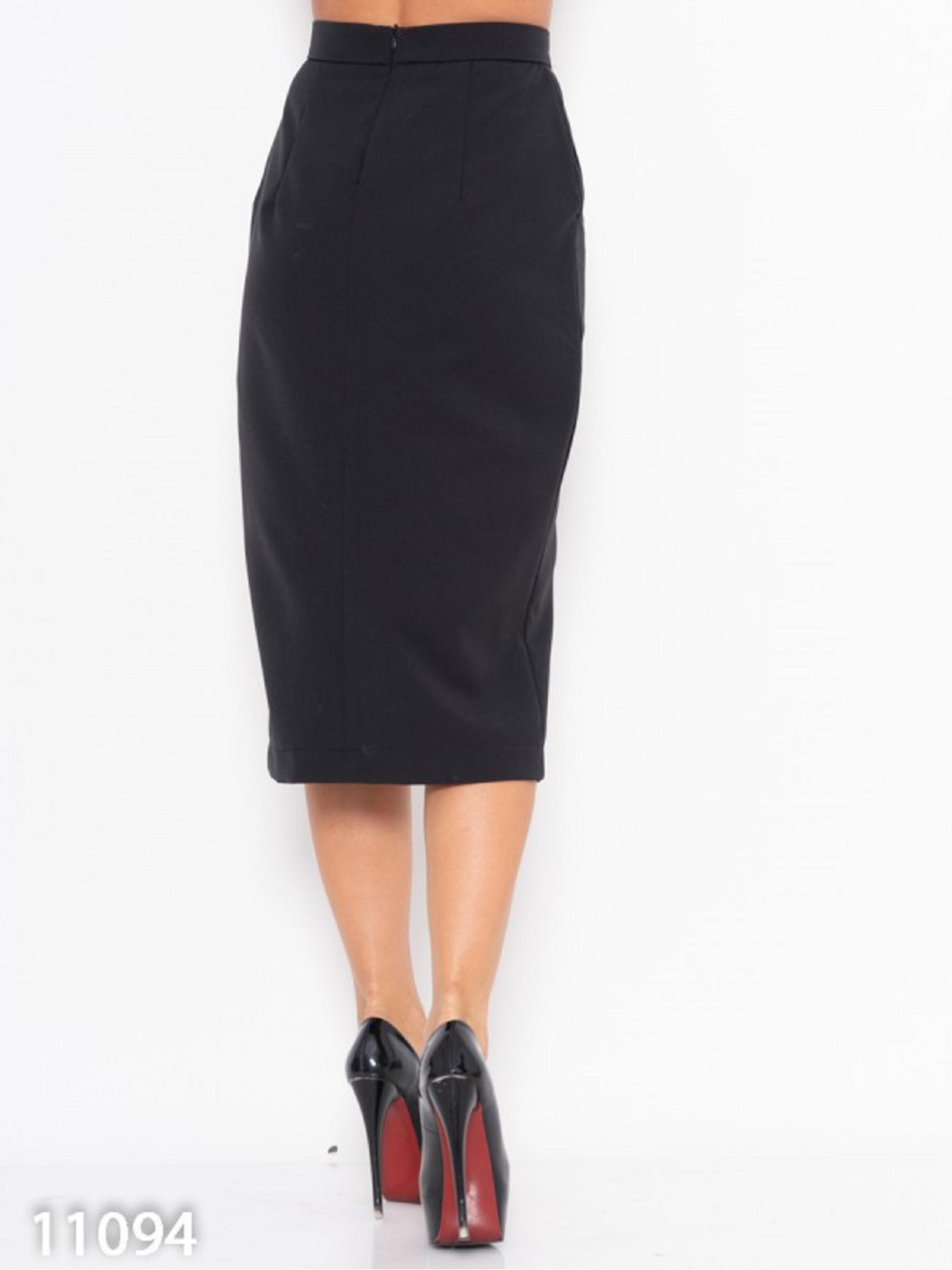 Юбка миди ISSA Plus модель 11094_черный Фото