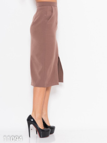 Юбка миди ISSA Plus модель 11094_бежевый Фото