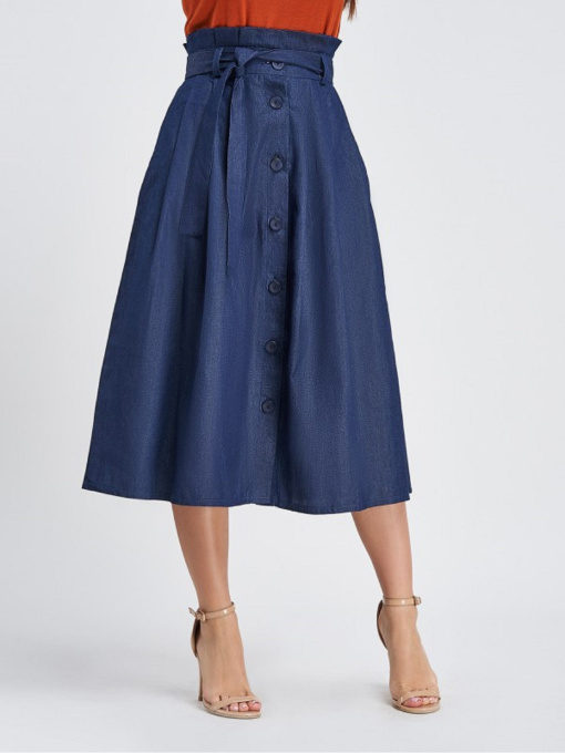 Джинсова спідниця ISSA Plus модель 11336_синий Фото