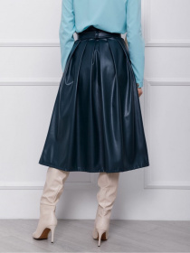 Юбка миди ISSA Plus модель 11335_зеленый Фото