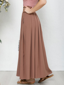 Спідниця максі ISSA Plus модель 12572_коричневый Фото