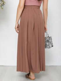 Спідниця максі ISSA Plus модель 12572_коричневый Фото
