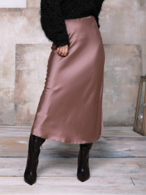 Юбка миди ISSA Plus модель 12355_темно_бежевый Фото