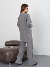 Повседневный костюм ISSA Plus модель 14419_серый Повседневный костюм ISSA Plus модель 14419_серый Фото