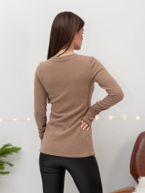 Лонгслив ISSA Plus модель 14423_бежевый Фото