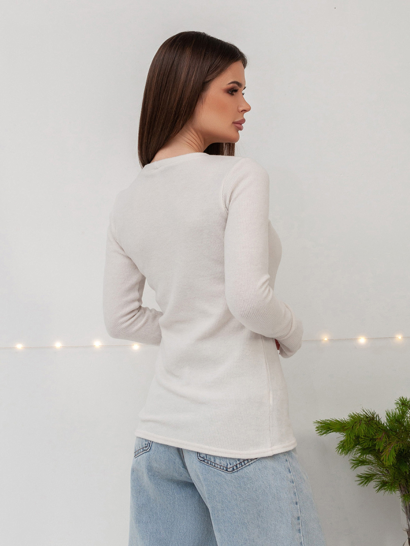 Лонгслів ISSA Plus модель 14423_молочный Фото