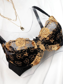 Бюстгальтер ISSA Plus модель BL2-717_черный_золотой Фото