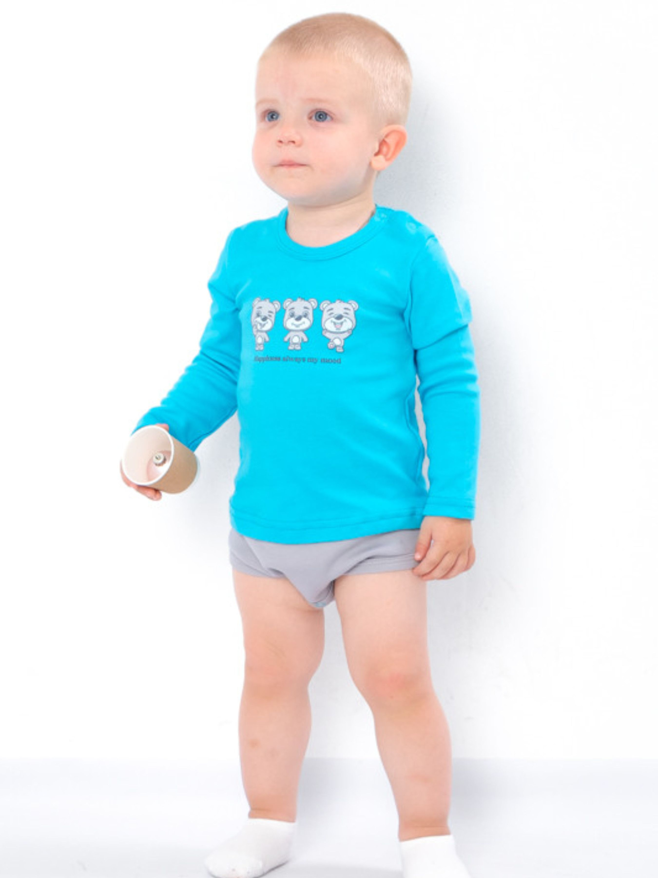 Боді для немовлят Носи своє модель 5043-015-33-4-svtlo-bryuzovij-vedmediki Фото