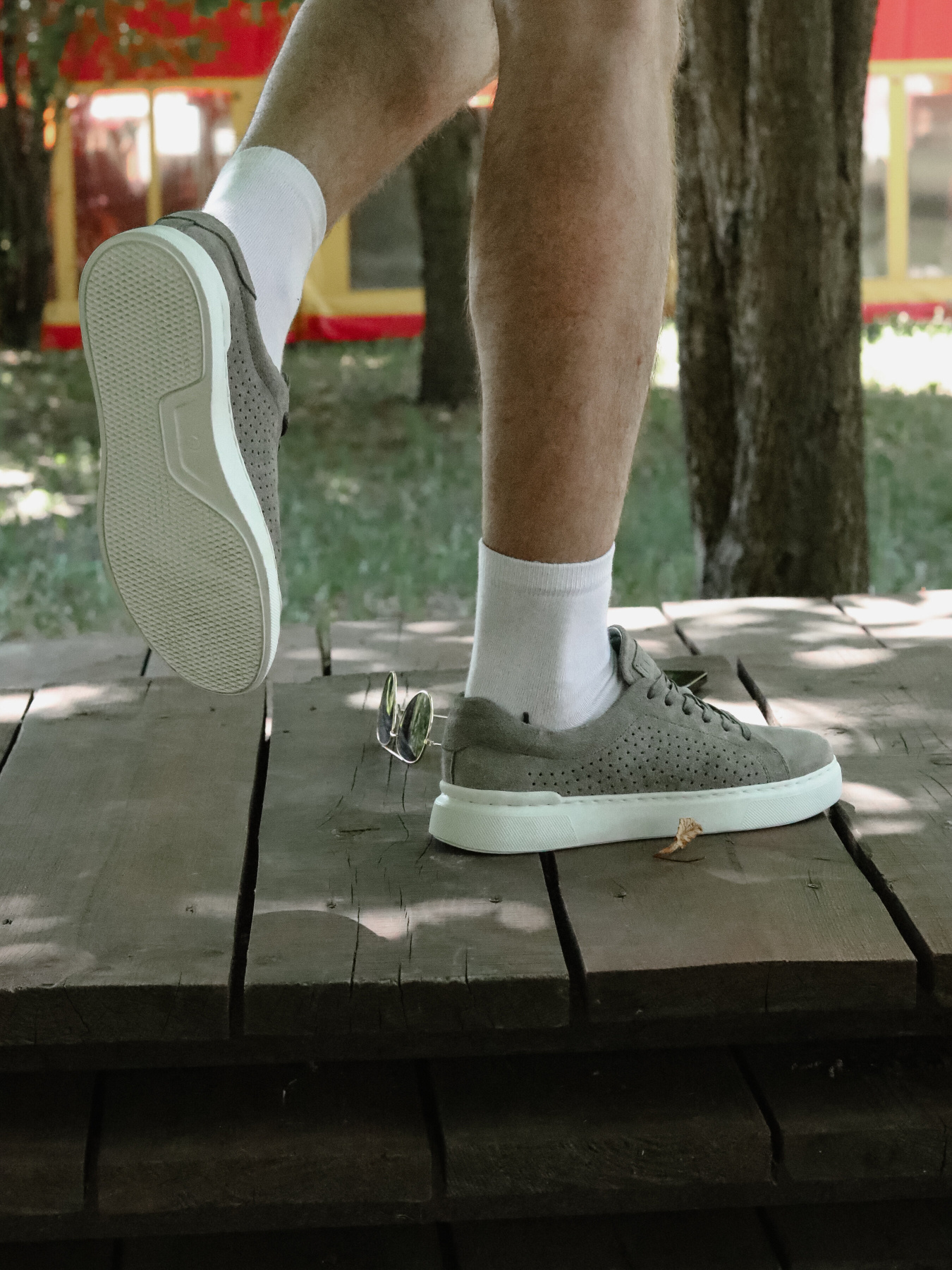 Кеды низкие Legessy модель VINIL_GREY_PERF Фото