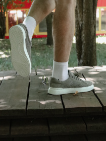 Кеды низкие Legessy модель VINIL_GREY_PERF Фото