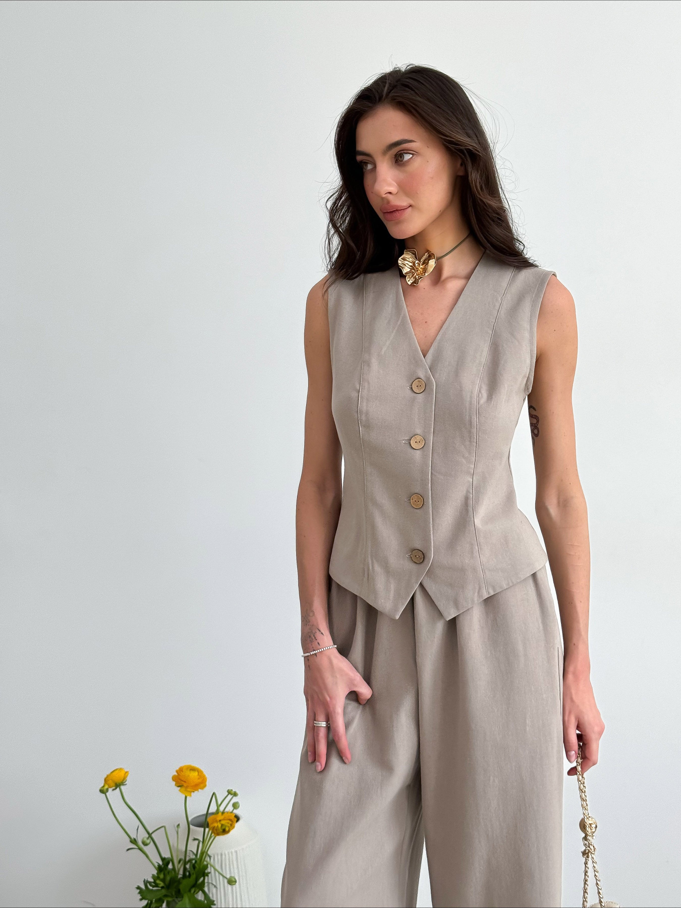 Классический жилет ART KNIT модель 35155 Фото