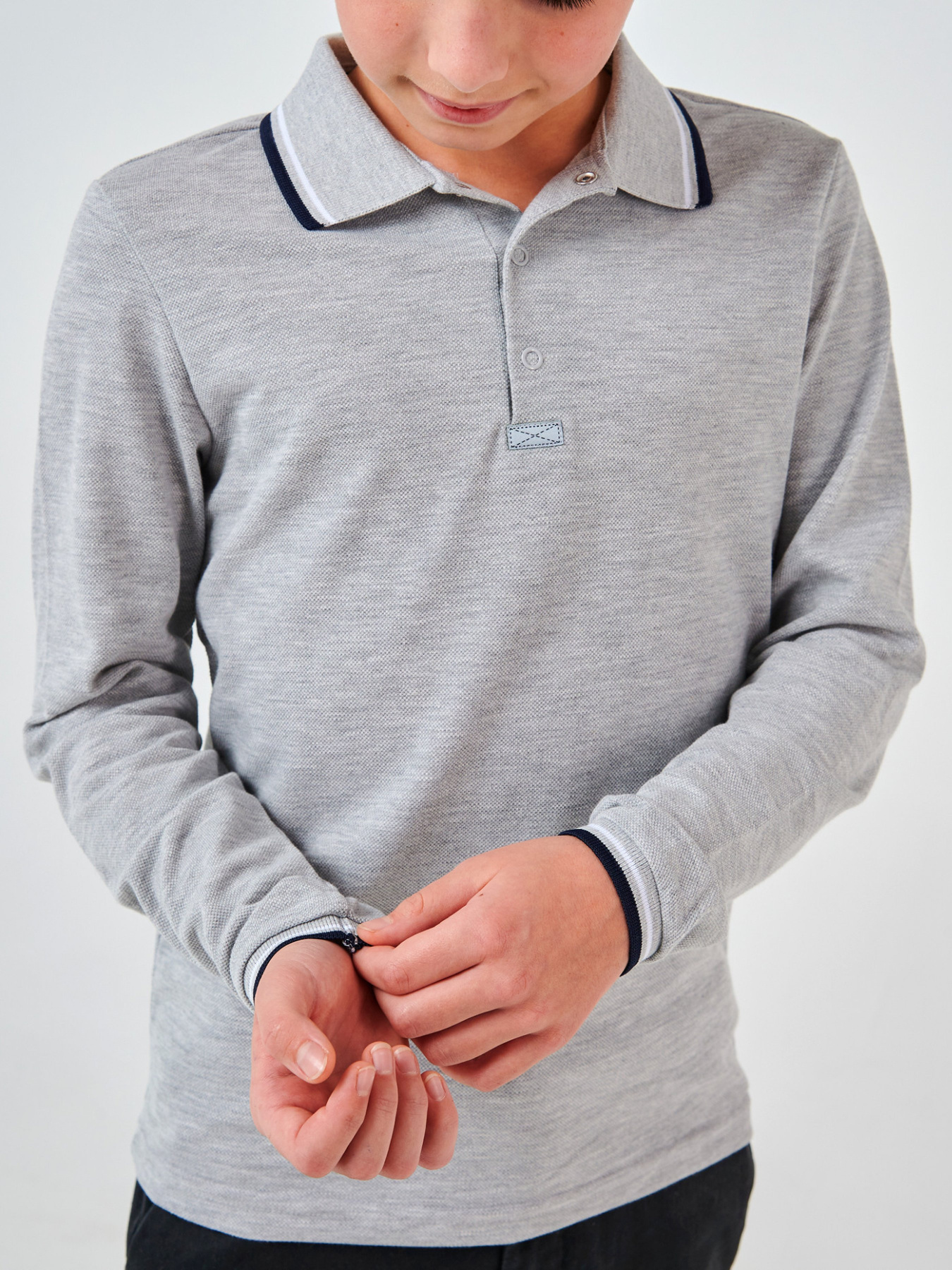 Поло SMIL модель smil_114108-seryj-melanz Фото