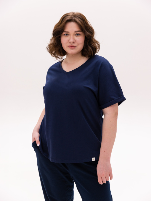 Футболка Роза модель 230938_navy Фото