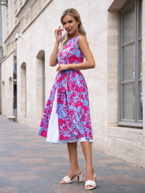 Платье миди ISSA Plus модель 14752_мультиколор Фото