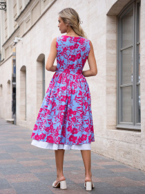 Платье миди ISSA Plus модель 14752_мультиколор Фото