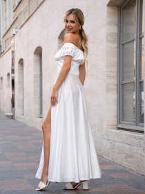 Платье макси ISSA Plus модель 14755_молочный Фото