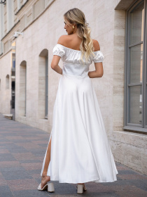 Платье макси ISSA Plus модель 14755_молочный Фото