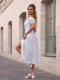 Сукня міді ISSA Plus модель 14758_белый Фото