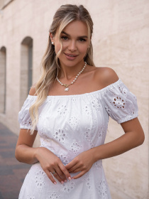 Сукня міді ISSA Plus модель 14758_белый Фото