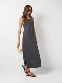 Платье макси Роза модель 230710_grey Фото