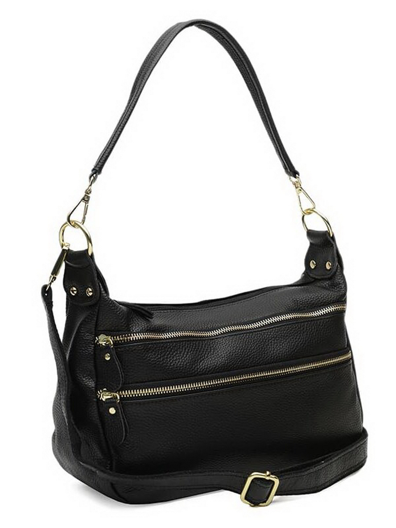 Сумка Borsa Leather модель K1213-black Фото