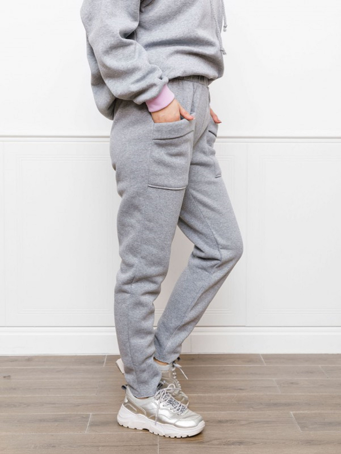 Штаны спортивные ISSA Plus модель 12264_светло_серый Фото