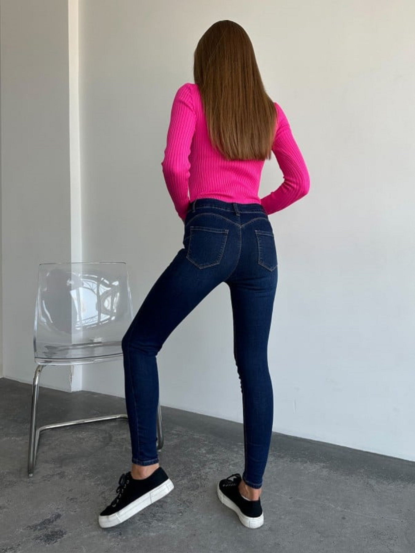 Скіні джинси ISSA Plus модель WN20-571_синий Фото