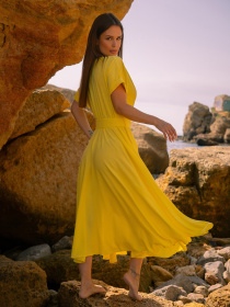 Платье миди ISSA Plus модель 14762_желтый Фото