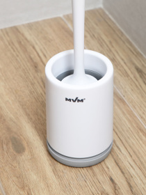 Йоржик з силіконовою щіткою підлоговий білий з сірим MBM HOME модель BP-13 WHITE/GRAY Фото
